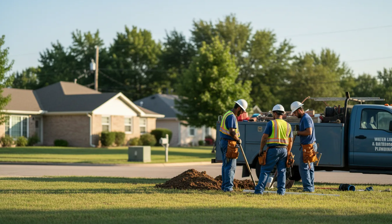 Residential water line and bathroom plumbing service in Highland Park, MI